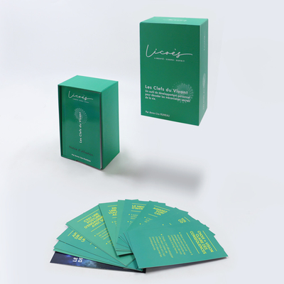 kopen Afdrukken van positieve bevestiging Kaart spel voor vrouwen Design Kaart spel fabrikanten In het Frans met doos online manufacture
