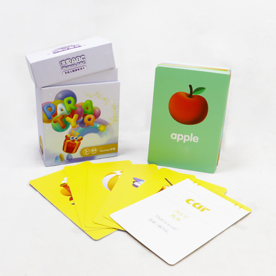 kopen Gepersonaliseerd patroon Engels leerkaarten voor kinderen aangepast ontwerp fonics laser flashcards voor kinderen online manufacture