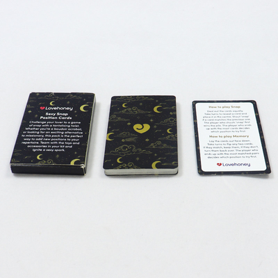 kopen Custom Bedroom Zwarte Intimiteit Kaarten Spelletjes Voor Paren Ambiguous Do or Dare Game In CMYK online manufacture