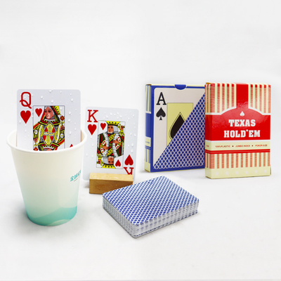 kopen Op maat gemaakte oppervlakte afwerking Waterdicht Jumbo Index Plastic Poker Spelkaarten Set online manufacture