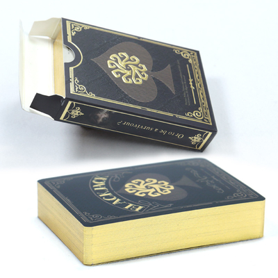 kopen Gepersonaliseerde Custom Gold Foil Luxe Spelkaarten Voor Game Play Poker Set Item kaarten online manufacture