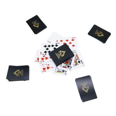kopen Gepersonaliseerde ontwerpen Geweven gouden folie Engelenprint Poker Plastic Spelkaarten Brug Grootte online manufacture