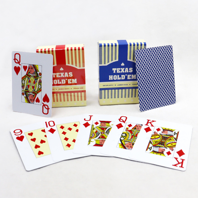 kopen Custom Design Waterdicht Jumbo Fonts Casino Spelkaarten Met Doos Gepersonaliseerd Logo CMYK online manufacture