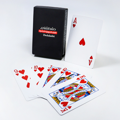 kopen Custom Designs CMYK Arabische speelkaarten Logo 100% PVC Zwart Waterdicht Duurzaam online manufacture