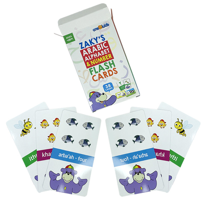 kopen Gepersonaliseerde kleuters alfabet en nummer flash leerkaart met gepersonaliseerd logo online manufacture