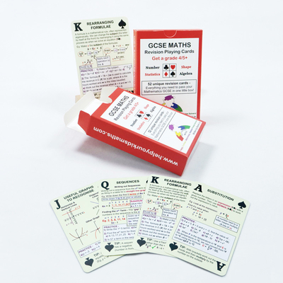 kopen Papier wiskunde herziening spel speelkaarten op maat gedrukt voor Let's Talk leren online manufacture