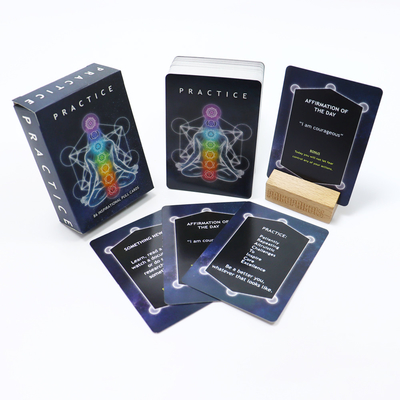kopen CMYK of PMS gedrukte inspiratieve trekkaartspel voor actieve bevestigingspraktijk online manufacture