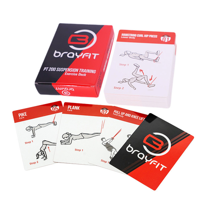kopen Gepersonaliseerde oefening Yoga Poses Papierkaarten Leven Activiteit Leer oefening kaarten Packs Sport oefening kaarten online manufacture