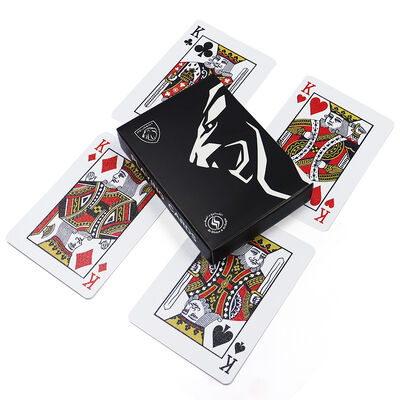 kopen Zwart speelkaarten met op maat gemaakte opdruk en gepersonaliseerde pokerkarten met aangepaste afmetingen online manufacture
