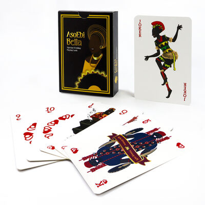 kopen Persoonlijke gedrukte speelkaarten met gouden rand en een aangepast logo in aangepaste maten voor poker en spelvermaak online manufacture