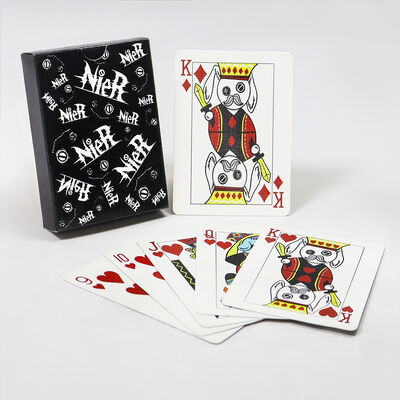 kopen Custom Standard Size Zwart Blauw Core Papier Spelkaarten Poker Deck met Box en Custom Logo online manufacture