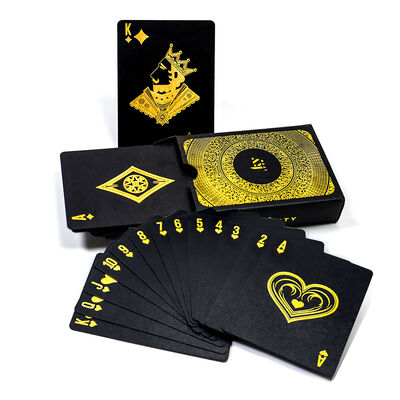 kopen Custom Design Gold Foil Stamping Spelkaarten met 310gm Black Core Paper voor Poker en Spelkaarten online manufacture