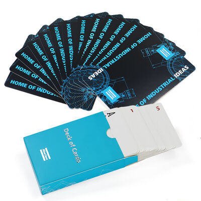 kopen Groothandel aangepaste speelkaarten met gepersonaliseerd logo in plastic doos en CMYK-drukwerk online manufacture