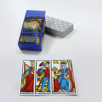 kopen Aangepaste Tarotkaarten met CMYK 4-kleuren offsetdruk en krimpfolieverpakking online manufacture