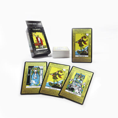 kopen Aangepast Ontwerp 310gsm Zwart Kern Papier Tarotkaarten met Gratis Monster voor Gepersonaliseerde Orakel Deck online manufacture