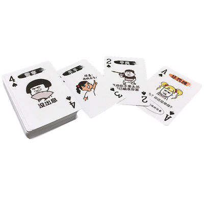 kopen Voor het drukken geschikte het Spelkaarten van PDF CDR, 63*88mm Emoji Speelkaarten online manufacture