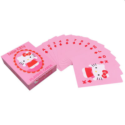 kopen Naar maat gemaakt speelkaartendek van roze witte kaart Hello Kitty online manufacture