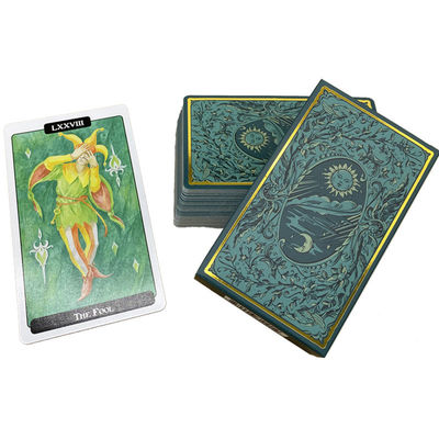 kopen 63*88mm van Voor het drukken geschikte de matte groene kleur Tarotkaarten om hoek online manufacture