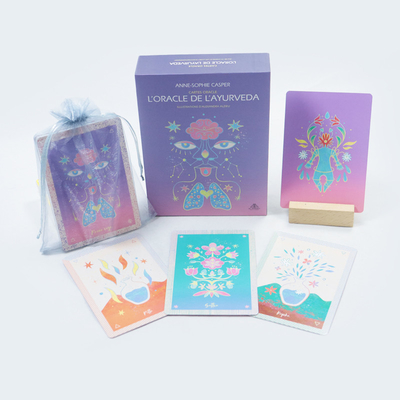 Op maat gedrukte meisjesleuke orakel tarotkaarten met zak Frans romantische tarotkaarten