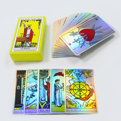 Groothandel hot selling op maat oracle tarot kaarten laser printen speelkaarten met boekje