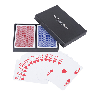2 dek waterdicht professionele poker speelkaart in 2 stukken deksel basis doos milieuvriendelijk