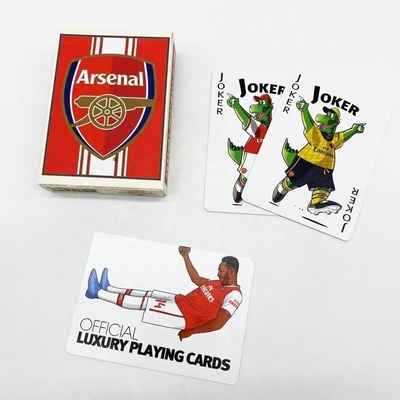 Op maat gedrukt Football Star Poker Spelkaarten 100 Plastic kaarten