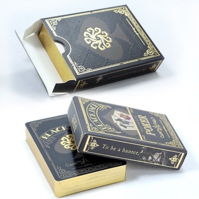 Custom Designs Luxe Golden Edge Spelkaarten Poker Met Goudfolie Printing And Box