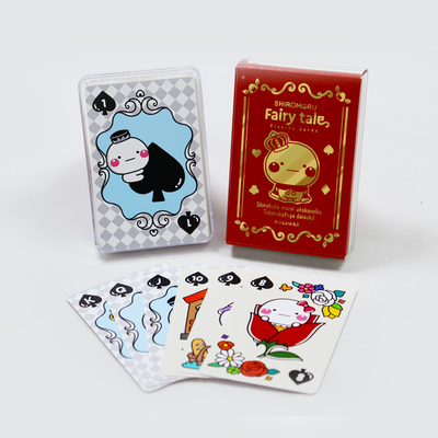 Custom Limited Edition Reclame Poker Deck met Plastic Transparent Box vervaardigd