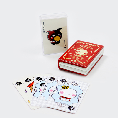 Geprinte cartoon dek vernis oppervlak afwerking Custom limited edition speelkaarten
