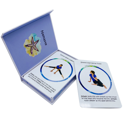 Custom Printing Yoga Motion Flash Cards Voor Normaal Educatief Sport Oefenspel