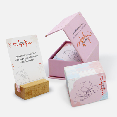 Eco-vriendelijk volwassen koppel dronken spel kaart aangepast geprinte logo met cadeau doos set