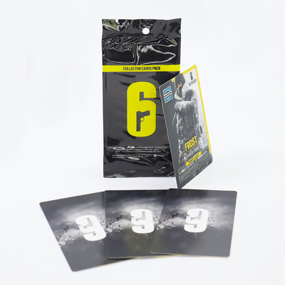 Custom Holographic Collectible Card Factory Printing Battle Game Character Cards met plastic zak