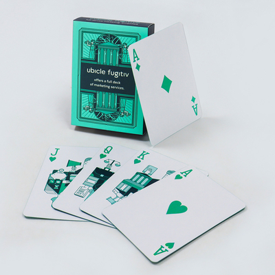 Aangepaste Groene Gouden Folie Reclame Speelkaarten Luxe Collectie Binnen Zeer Coole Groene Speelkaarten