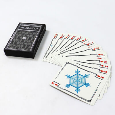 320 gram zwart kernpapier aangepaste speelkaarten met aangepast ontwerp logo in 57x87mm Grootte