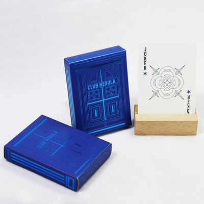 Custom Printed Blue Gold Foil Playing Cards with 300/350/400gsm Artpaper for High Quality Poker Games