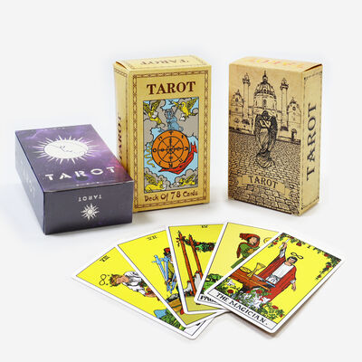 Op maat gedrukte tarotkaarten van topkwaliteit met CMYK 4 kleuren offset printing voor waarzeggerij en entertainment
