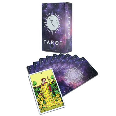 Custom Printed 310gsm Black Core Paper Tarot Cards with Guidebook in Customized Sizes