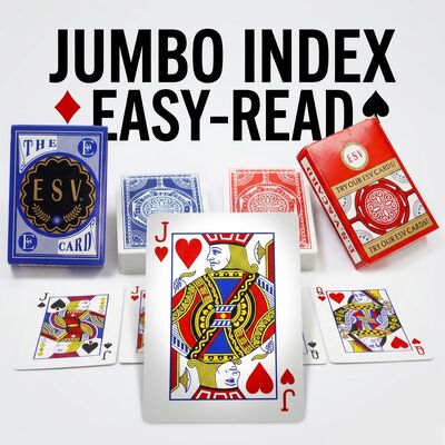 Jumbo Index Groot gedrukte speelkaarten met gemakkelijk leesbare nummers voor senioren en slechtzienden