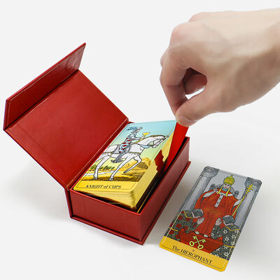 Rood Tarotkaart Custom Printing logo High Quality Design Tarot Orakelkaarten Individuatie Custom Tarotkaarten Deck