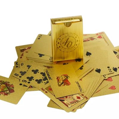 Het goud personaliseerde Waterdichte Plastic Speelkaarten 63*88mm