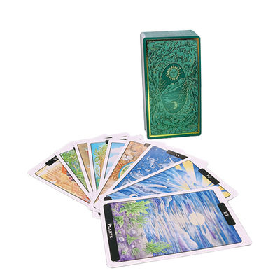 100x150mm Tarotkaarten met Speelkaarten Matt Golden Foil Green Color