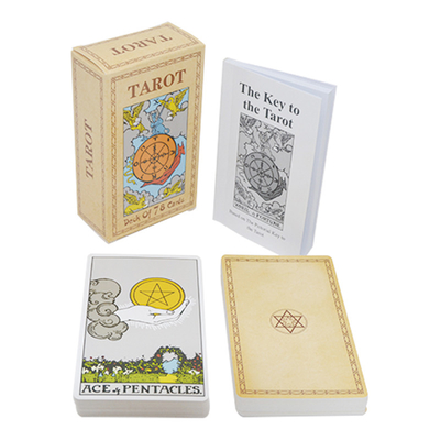 Douane Gedrukte Mini Tarot Cards With Guidebook-Vernisoppervlakte
